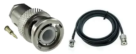 BNC – Comum em equipamentos laboratoriais e industriais.