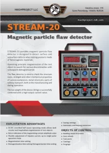 Descrição Detector de falhas por partículas magnéticas STREAM-20