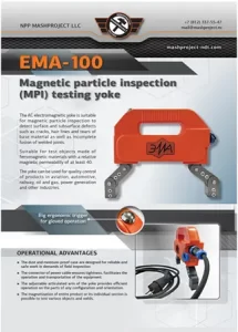 Descrição do dispositivo de teste de inspeção por partículas magnéticas (MPI) EMA-100