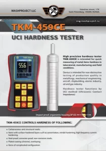Descrição do testador de dureza UCI TKM‑459CE