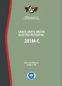 Manual de operação do medidor de profundidade de fissuras 281M-C