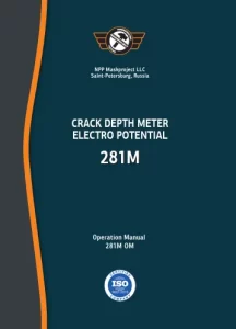 Manual de operação do medidor de profundidade de fissuras 281M para eletropotencial